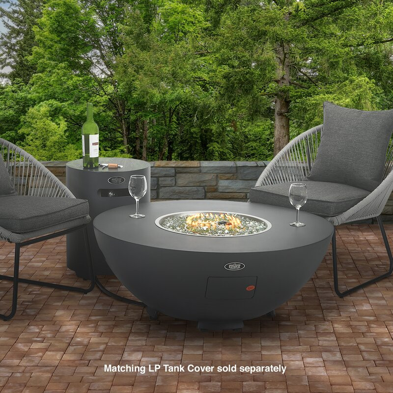 16" H x 40" W Aluminum Propane Outdoor Fire Pit Table