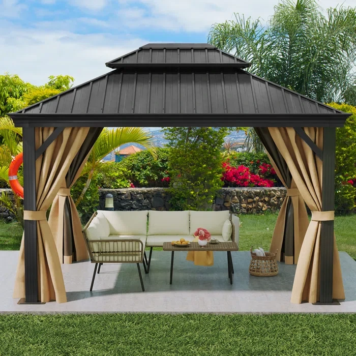 Metal Patio Gazebo 12 ft. x 10 ft.