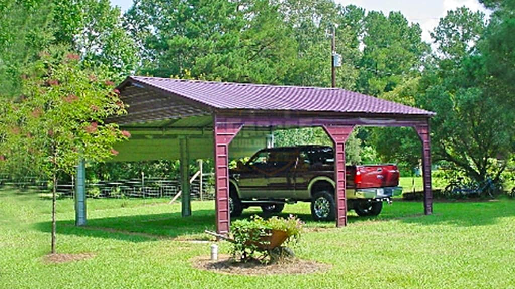 Metal Garage 22'x24' Side Entry Carport