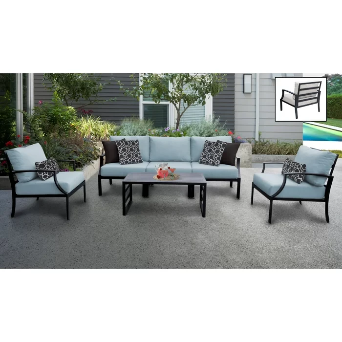 Analyssia 5 - Person Outdoor Seating Group with Cushions