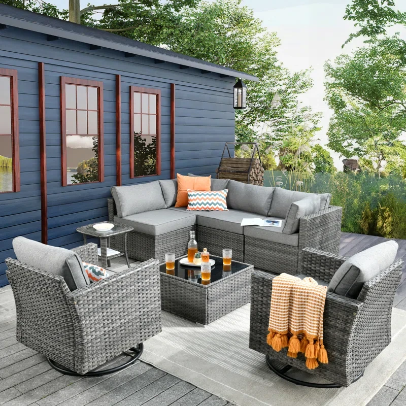 Kalisha 6 - Person Outdoor Seating Group with Cushions