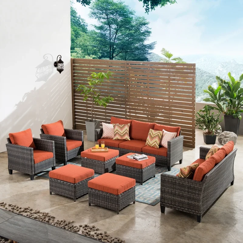 Amerissa 10 - Person Outdoor Seating Group with Cushions