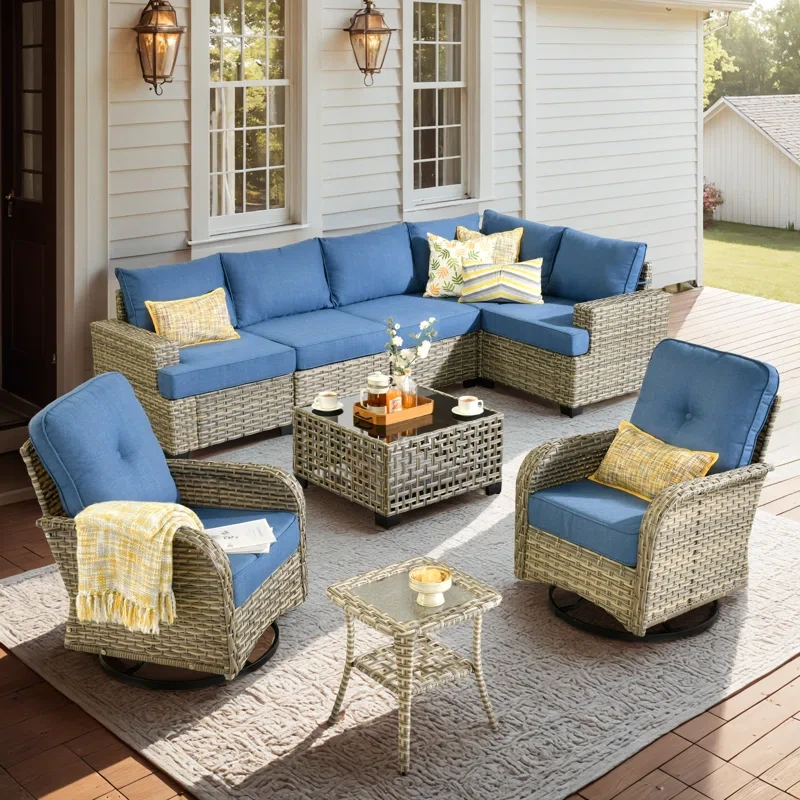 7 - Person Outdoor Seating Group With Cushions