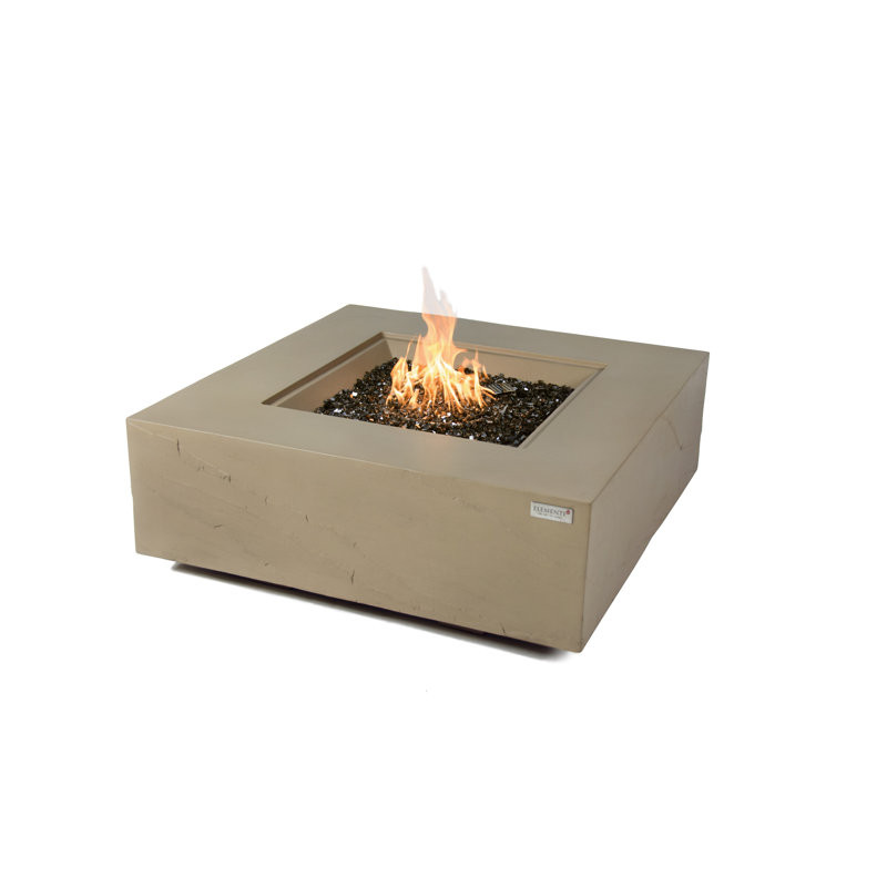 Capertee & Roraima& Uluru 40" Square Concrete Sandstone Fire Pit Table - by Elementi Plus