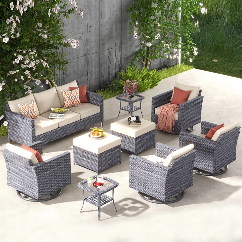 Cushion Color 7 - Person Outdoor Seating Group with Cushions