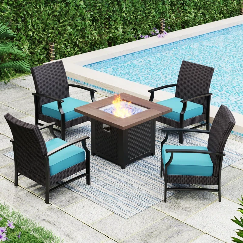 Alyah 4 - Person Outdoor Seating Group with Cushions