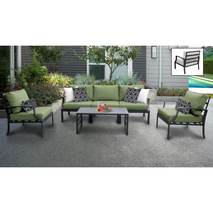 Analyssia 5 - Person Outdoor Seating Group with Cushions