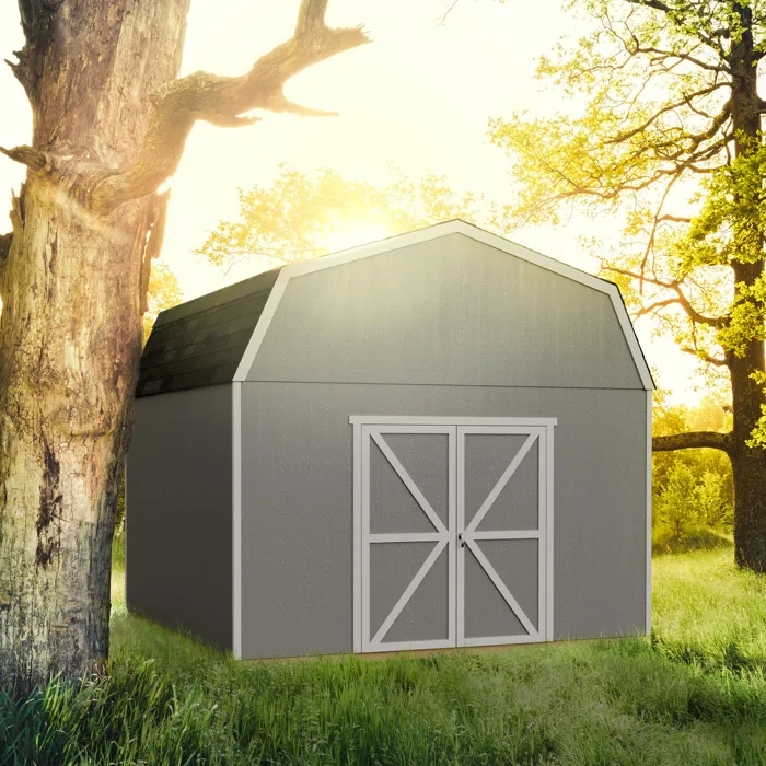 Hudson Wood Storage Shed 11.35 ft. H x 12 ft. W x 20 ft. D