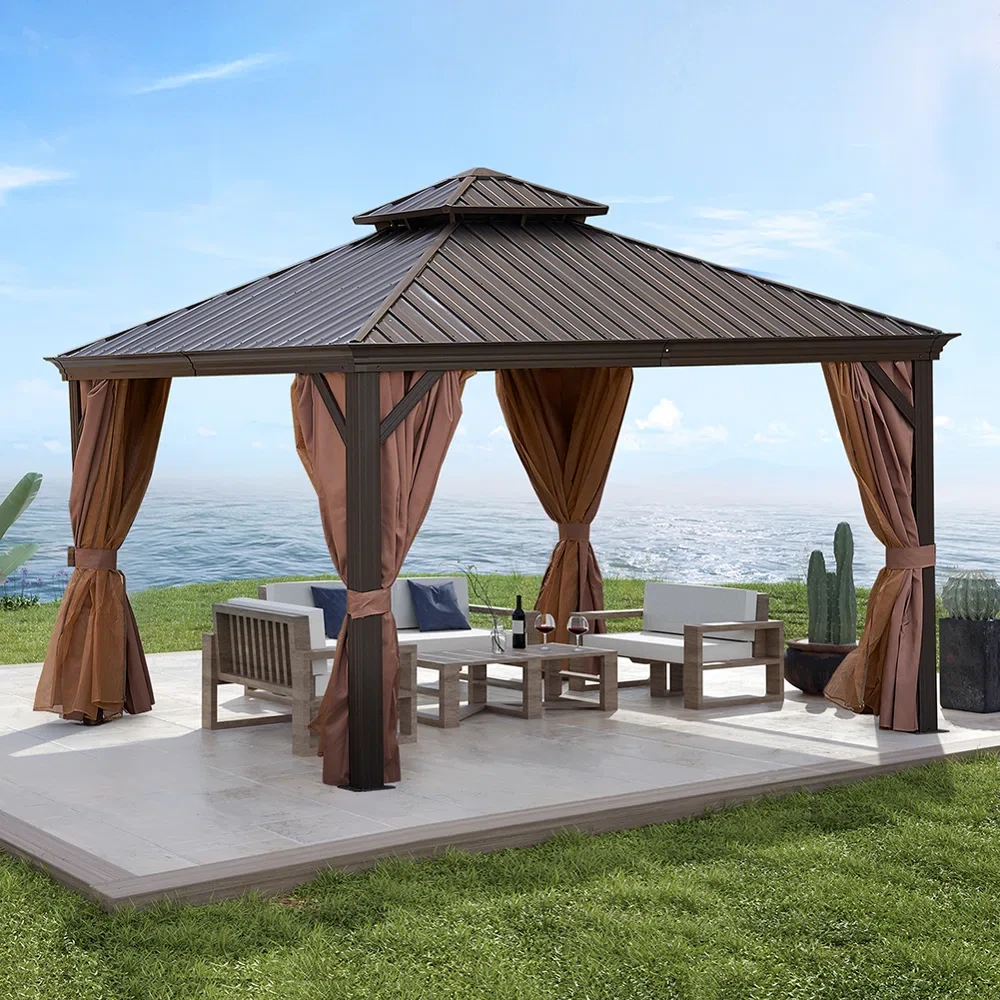 12 Ft. W x 12 Ft. D Steel Dome Gazebo