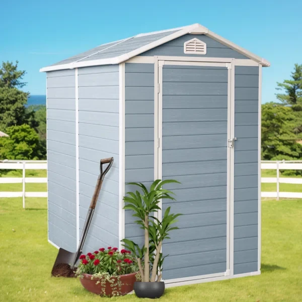 6 ft. W x 4 ft. D Plastic Tool Shed