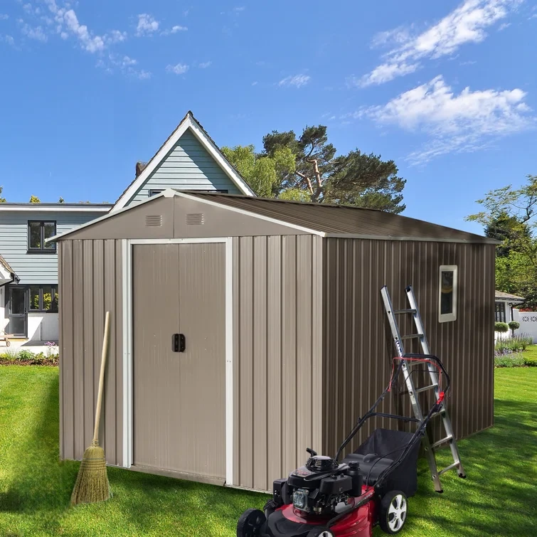 10 ft. W x 10 ft. D Metal Storage Shed