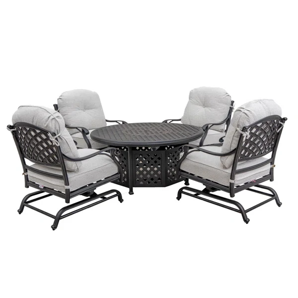 Adalyn 4 - Person Outdoor Seating Group with Cushions