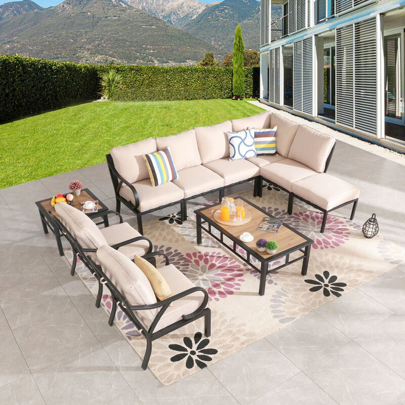 Torpoint 7 - Person Outdoor Seating Group with Cushions