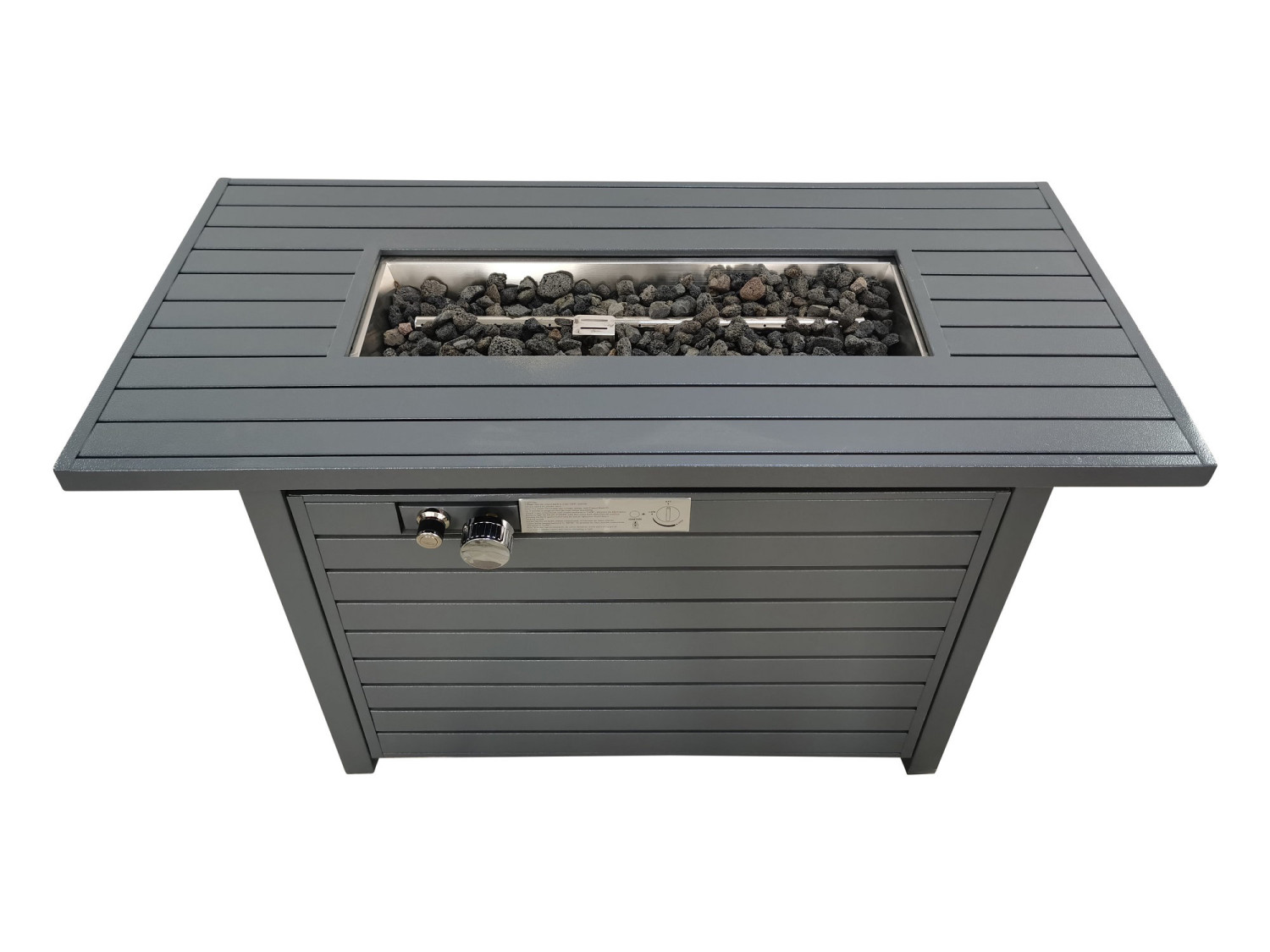 Jeson 11" H x 30" W Magnesium Oxide Propane Gas Fire Pit Table with Lid