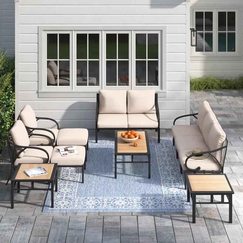 Torpoint 7 - Person Outdoor Seating Group with Cushions