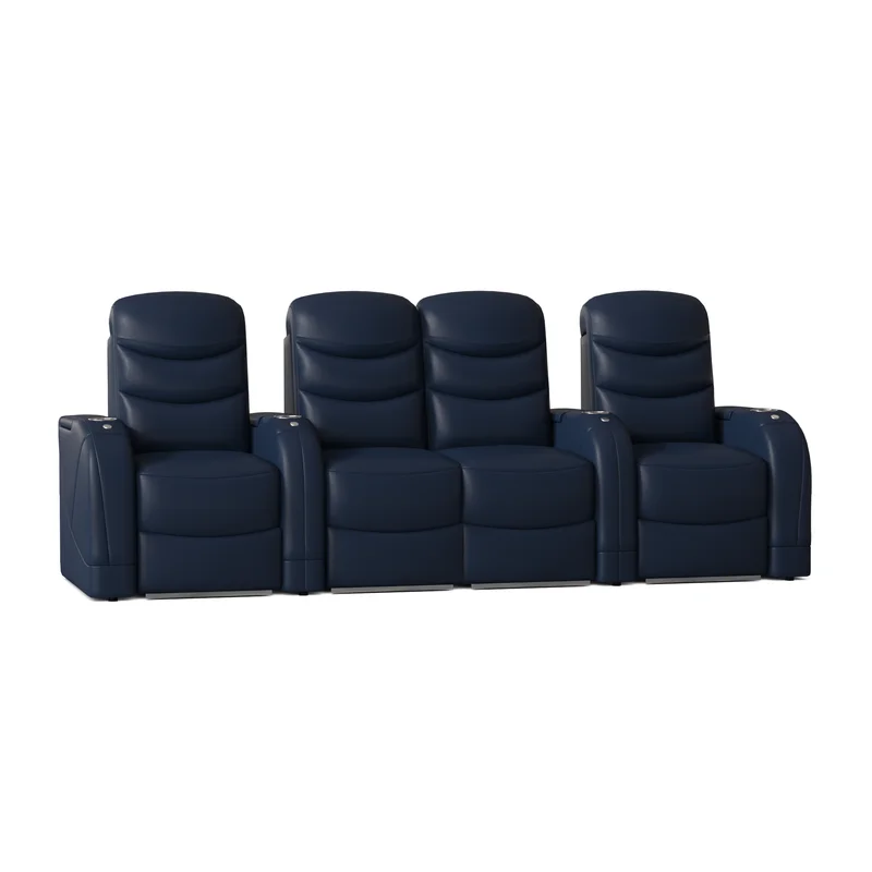 Stealth HR Series Upholstered Power Reclining Home Theater Seating with Cup Holder