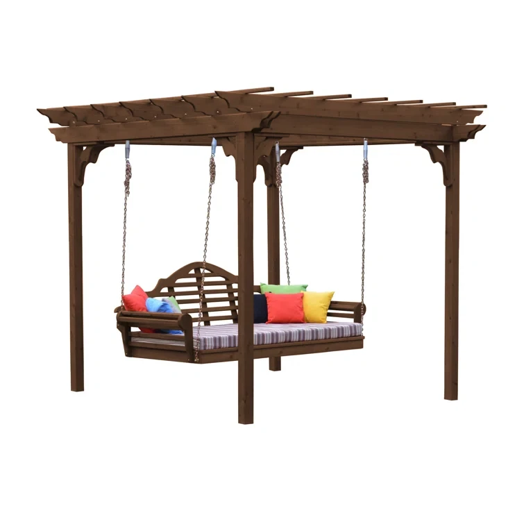 8 ft. W x 6 ft. D Solid Wood Pergola