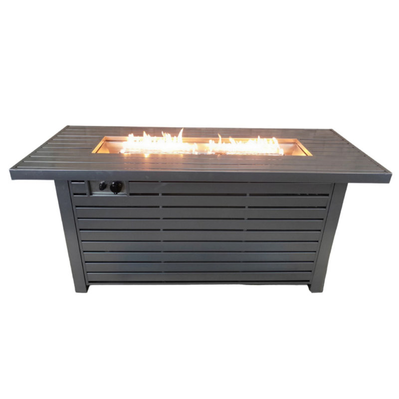 Danariah 22'' H x 54'' W Stainless Steel Outdoor Fire Pit Table