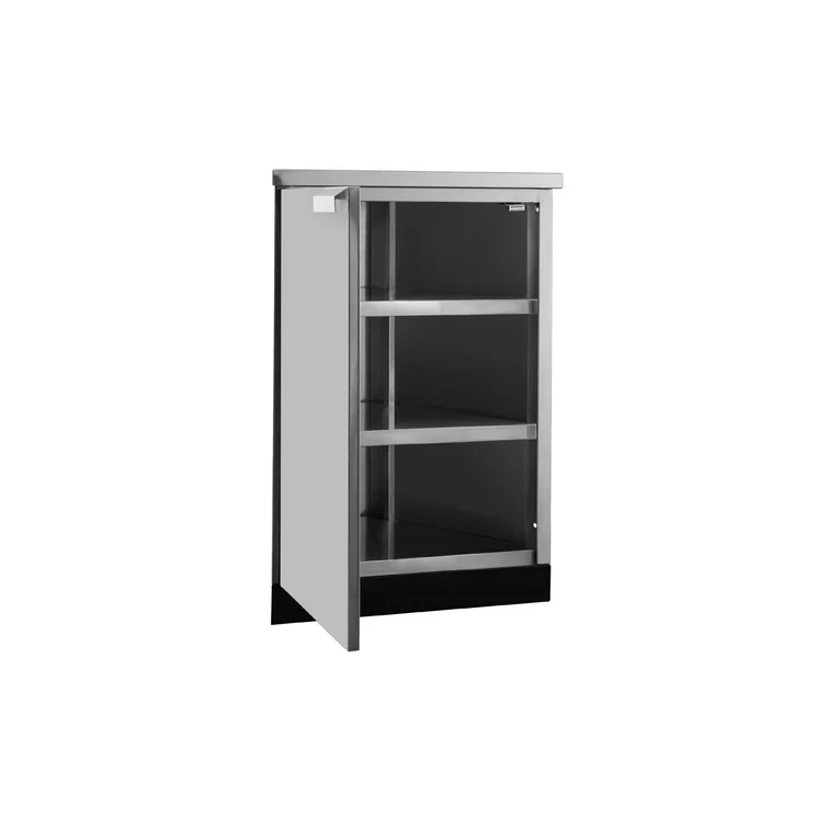 Stainless Steel 2-Piece Corner Cabinets (Set of 2)