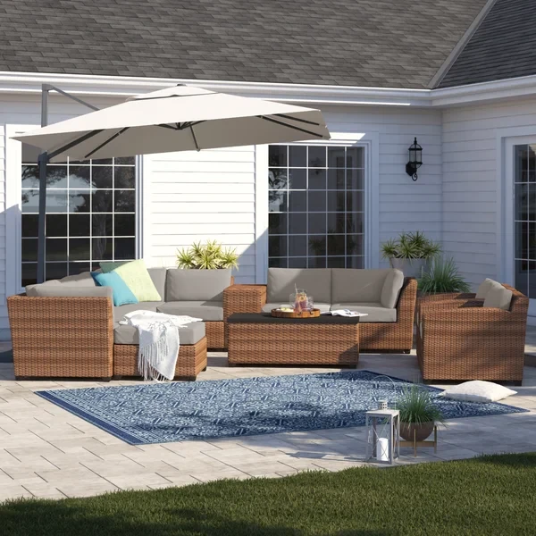 Ambroselli 8 - Person Outdoor Seating Group with Cushions