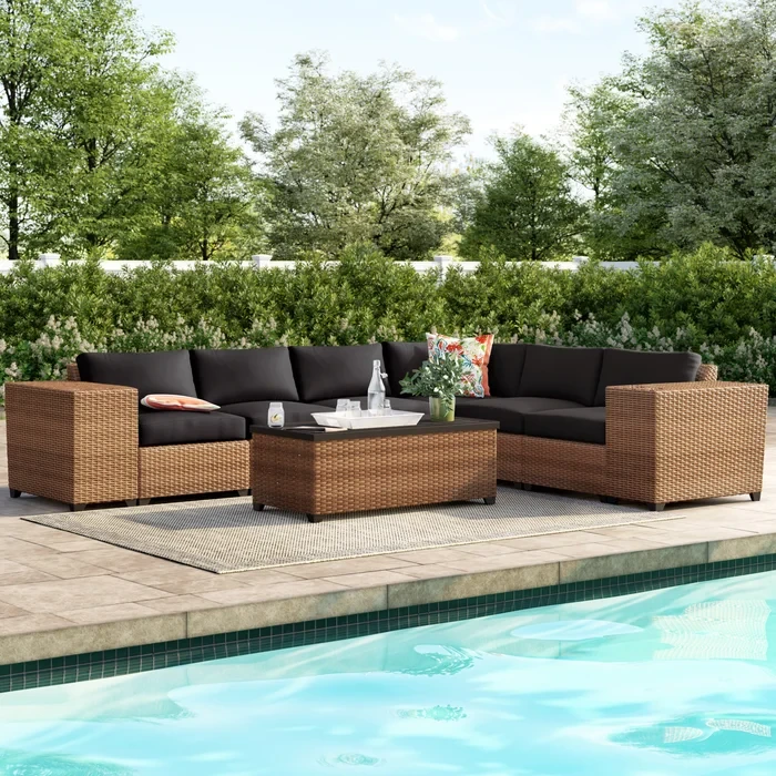 Ambroselli 5 - Person Outdoor Seating Group with Cushions