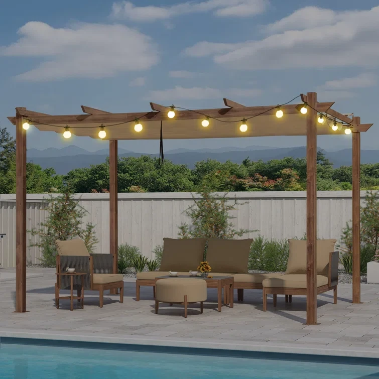 13 Ft. W x 10 Ft. D Aluminum Pergola