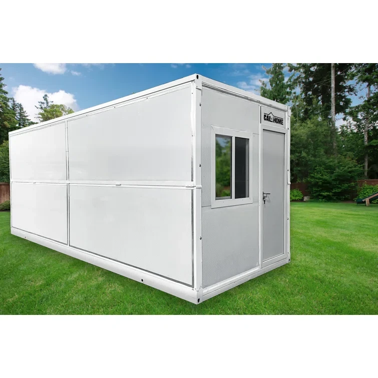 8 ft. W x 19 ft. D Assembled Tiny House Storage Shed with Floor