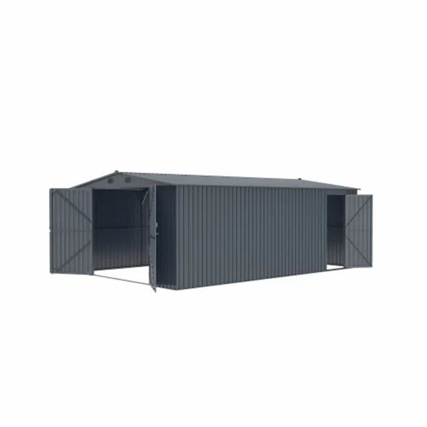 Outdoor 20 ft. W x 13 ft. D Metal Storage Shed