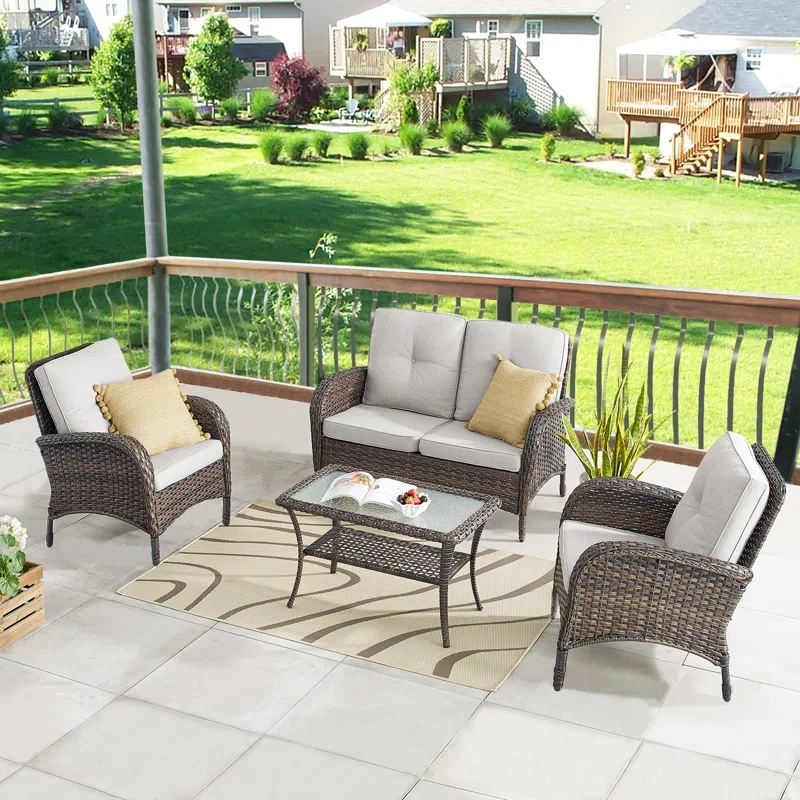 4 - Person Outdoor Seating Group with Cushions