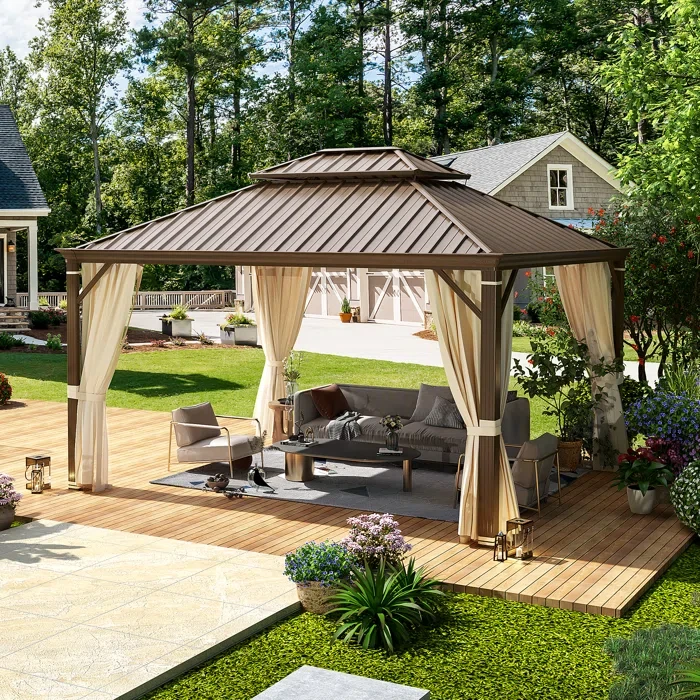 14 Ft. W x 12 Ft. D Aluminum Patio Gazebo