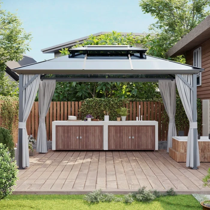 13 Ft. W X 10 Ft. D Aluminum Patio Gazebo