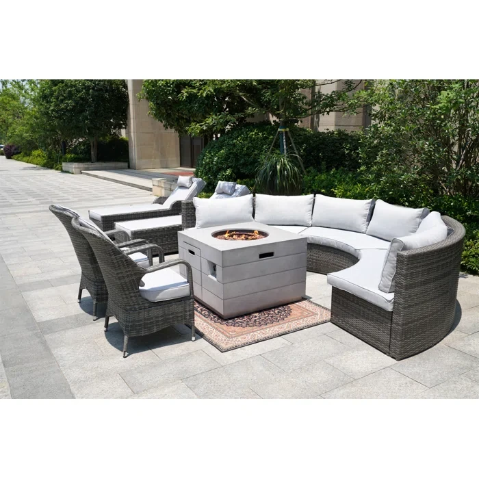 Algird 10 - Person Outdoor Seating Group with Cushions