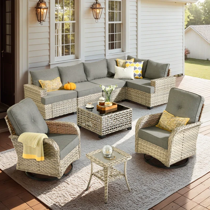 7 - Person Outdoor Seating Group With Cushions