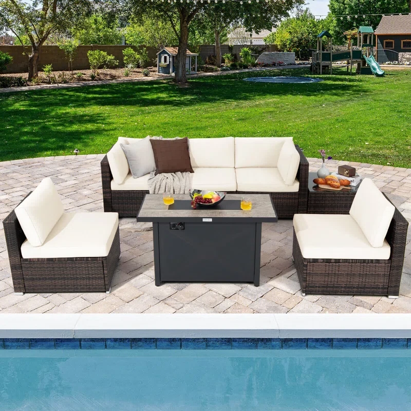 5 - Person Outdoor Seating Group with Cushions