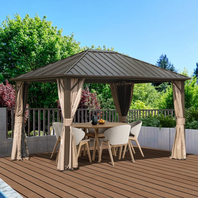 10 Ft. W x 12 Ft. D Aluminum Patio Gazebo