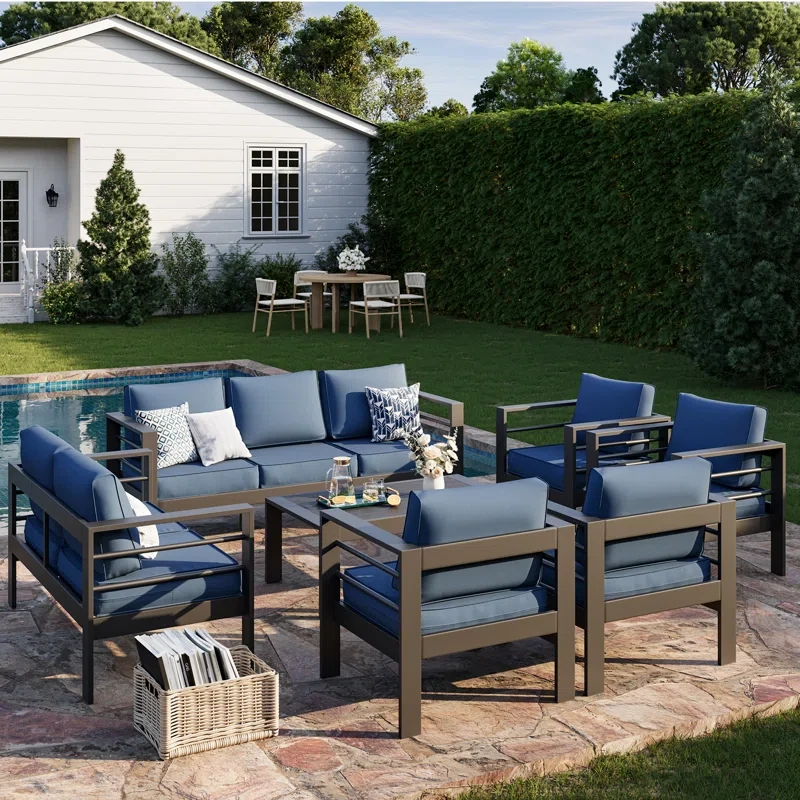 9 - Person Complete Patio Set With Cushions