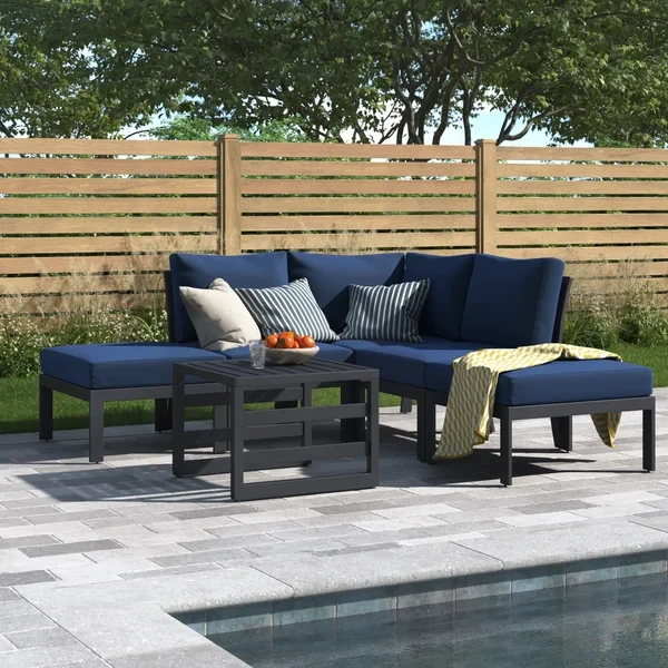 Analyssia 4 - Person Outdoor Seating Group with Cushions