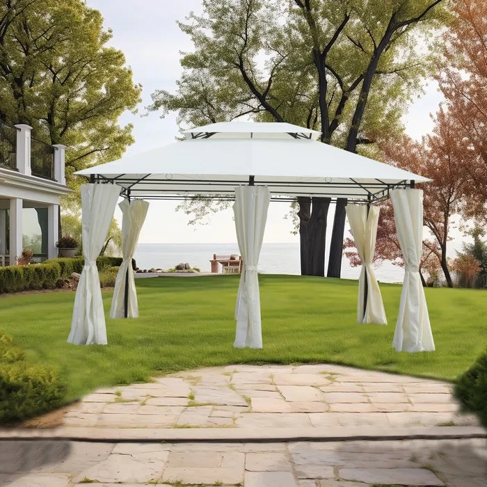 13 Ft. W x 10 Ft. D Metal Vault Gazebo