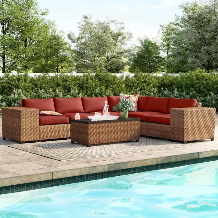 Ambroselli 5 - Person Outdoor Seating Group with Cushions