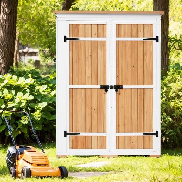 4 ft. W x 2 ft. D Solid Wood Vertical Storage Shed