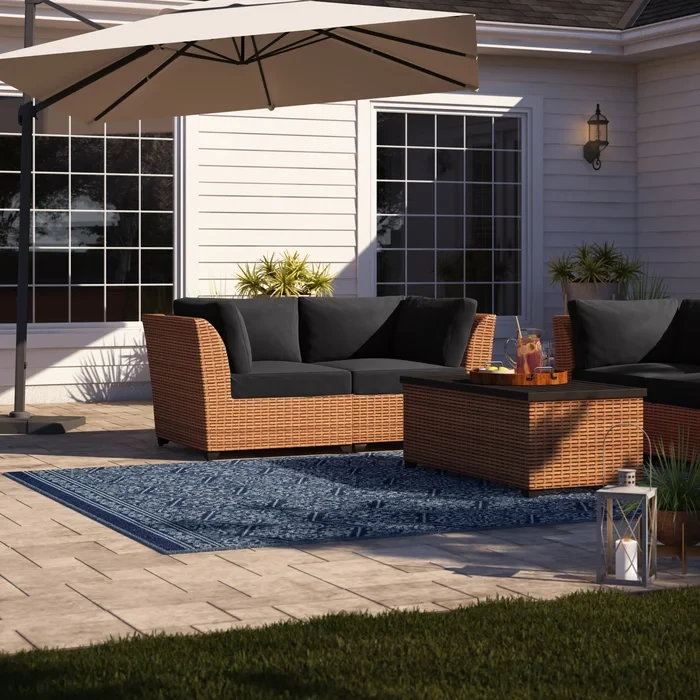 Ambroselli 5 - Person Outdoor Seating Group with Cushions