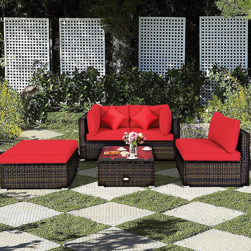 Eckfried 4 - Person Outdoor Seating Group with Cushions