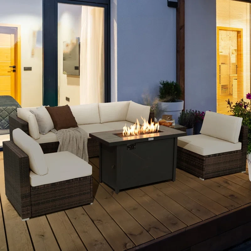 5 - Person Outdoor Seating Group with Cushions