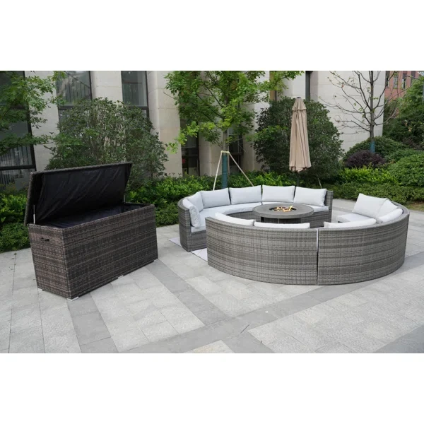 Areefa 12 - Person Outdoor Seating Group with Cushions