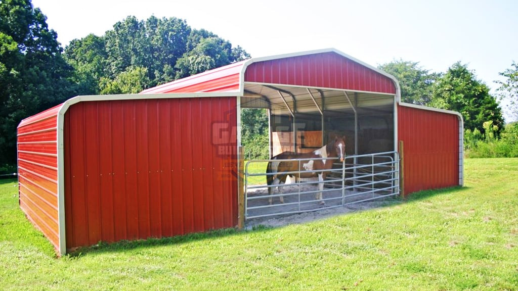 Metal Garage 44'x21' Horse Barn