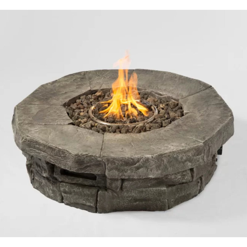 12" H X 37" W Outdoor Fire Pit Table