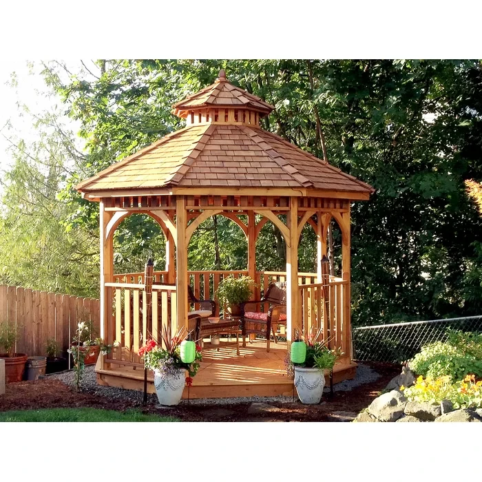 Cedar Wood Octagon Breeze Gazebo