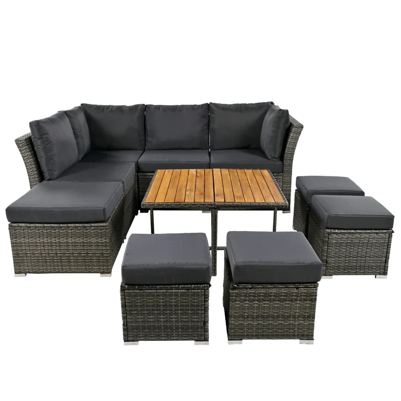 Huldah 8 - Person Outdoor Seating Group with Cushions