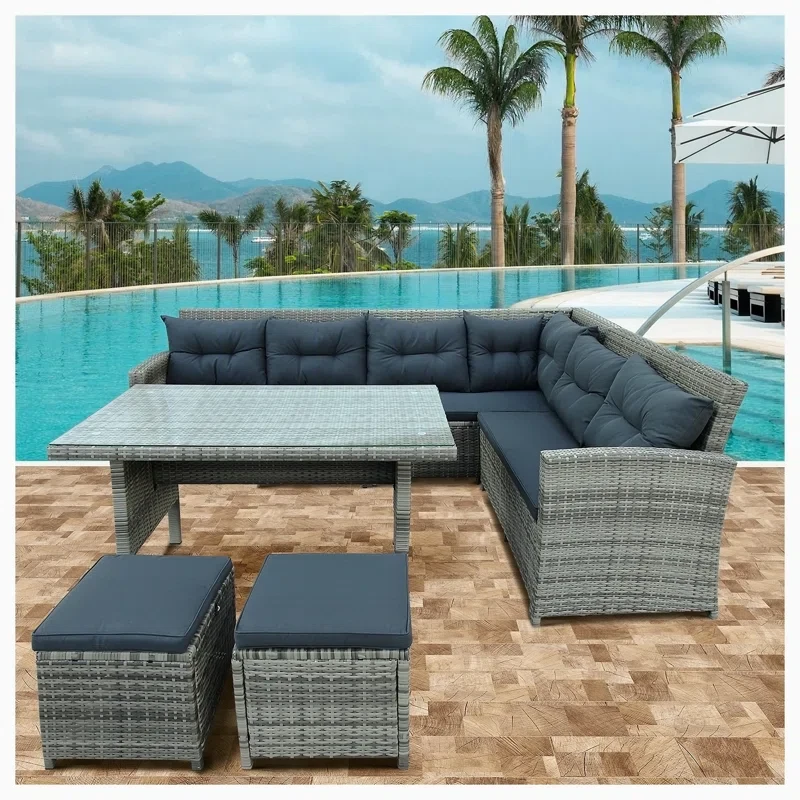 Ricky 8 - Person Outdoor Seating Group with Cushions