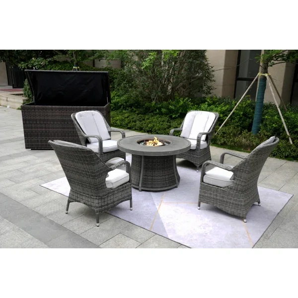 Areefa 4 - Person Outdoor Seating Group with Cushions